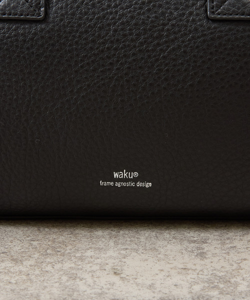 waku（ワク）の「waku ワク / 『KURO』Series 2WAYハンドルレザーショルダーバッグ 牛革 / WK-0123（ショルダーバッグ・メンズ・ブラック・FREE）」の8枚目の写真