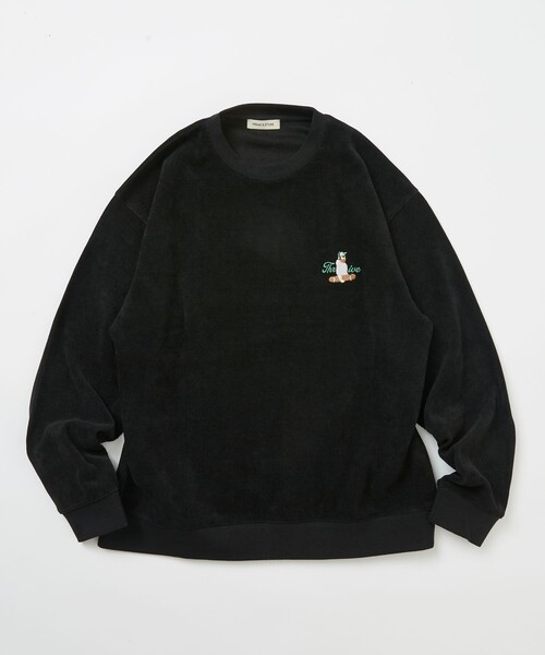 FREAK'S STORE(フリークスストア)の「限定展開 ワンポイント刺繍 カットソーコーデュロイ プルオーバー(スウェット・メンズ・ブラウン/チャコールグレー/グレー・SMALL/MEDIUM/LARGE)」の4枚目の写真