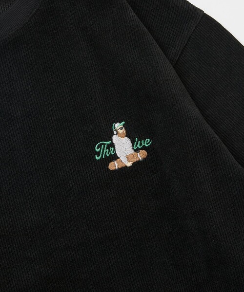FREAK'S STORE(フリークスストア)の「限定展開 ワンポイント刺繍 カットソーコーデュロイ プルオーバー(スウェット・メンズ・ブラウン/チャコールグレー/グレー・SMALL/MEDIUM/LARGE)」の6枚目の写真