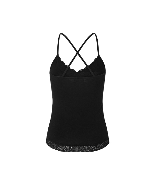 PLEASENOFOLLOW(プリーズノーフォロー)の「シーア レース ノースリーブトップ (Black)(Tシャツ/カットソー・レディース・その他・FREE)」の3枚目の写真