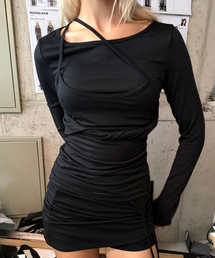 Layered Twist Top - Black