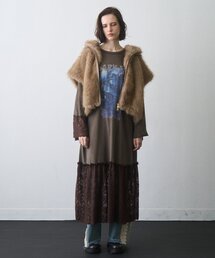 【etsinta】レースドッキングワンピース