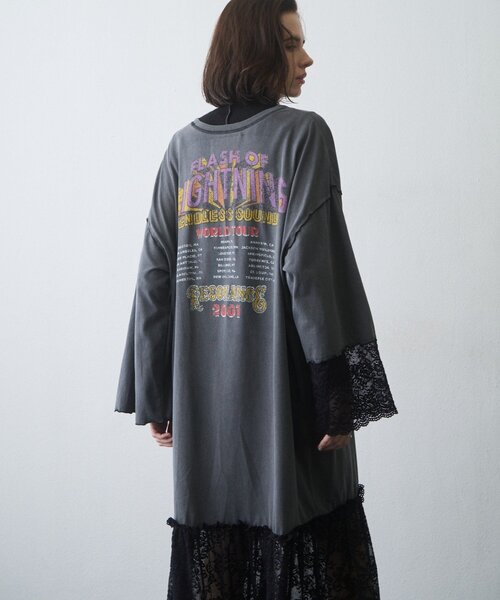 etsinta(エシンタ)の「【etsinta】レースドッキングワンピース(ワンピース・レディース・チャコールグレー/ブラウン・ONE SIZE)」の9枚目の写真