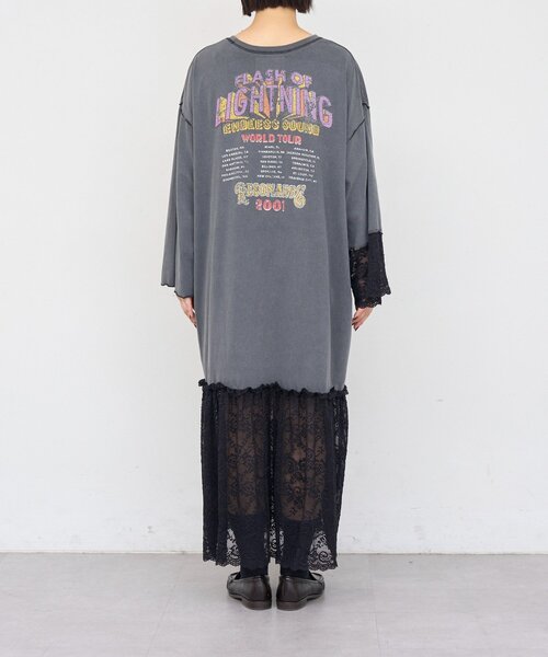 etsinta(エシンタ)の「【etsinta】レースドッキングワンピース(ワンピース・レディース・チャコールグレー/ブラウン・ONE SIZE)」の13枚目の写真