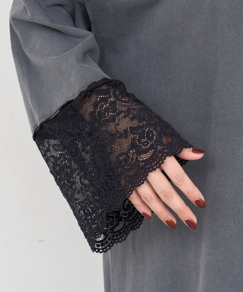etsinta(エシンタ)の「【etsinta】レースドッキングワンピース(ワンピース・レディース・チャコールグレー/ブラウン・ONE SIZE)」の17枚目の写真