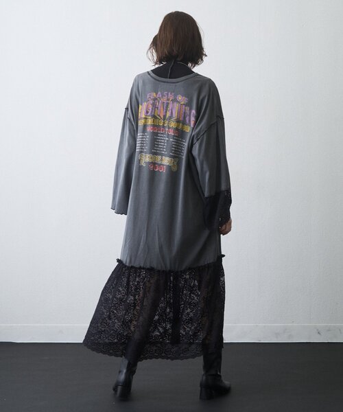 etsinta(エシンタ)の「【etsinta】レースドッキングワンピース(ワンピース・レディース・チャコールグレー/ブラウン・ONE SIZE)」の20枚目の写真