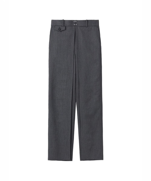 CONZ(コンズ)の「WOOL GABARDINE FOLDED WIDE TROUSERS(スラックス・レディース・ブラック/グレー・S/XS)」の5枚目の写真