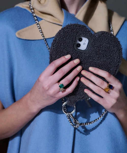 ajew fluffy dress HEART case shoulder（スマホケース/カバー）｜ajew