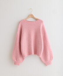 【WEB限定】起毛プレーンニットプルオーバー