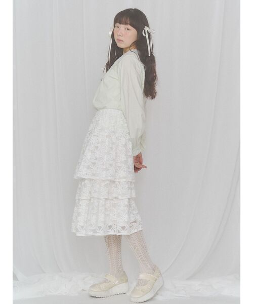 merry jenny（メリージェニー）の「ダブルレースカラーブラウス（シャツ/ブラウス・レディース・オフホワイト/ピンク/ミント・FREE）」の11枚目の写真