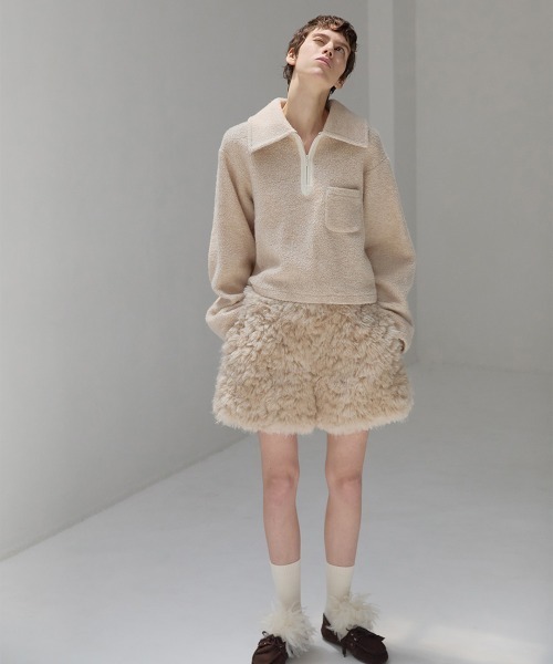 leinwande（ラインヴァンド）の「Front Slit Jumper / フロントスリットジャンパー（その他トップス・レディース・BROWN/GRAY/OFF WHT・ONE SIZE）」の4枚目の写真