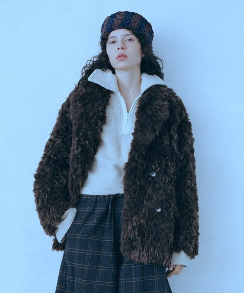 leinwande（ラインヴァンド）の「Front Slit Jumper / フロントスリットジャンパー（その他トップス・レディース・BROWN/GRAY/OFF WHT・ONE SIZE）」の5枚目の写真