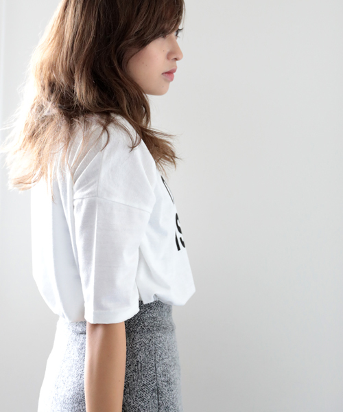 Denime(ドゥニーム)の「プリントTEE ONE TODAY(Tシャツ/カットソー・レディース・ホワイト/グレー・FREE)」の12枚目の写真