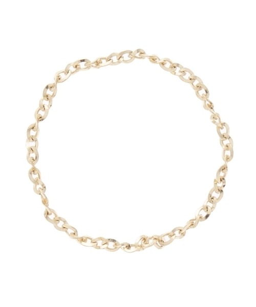 COCOSHNIK（ココシュニック）の「変形あずき チェーンリング（リング・レディース・イエローゴールド・13/10/7）」の3枚目の写真