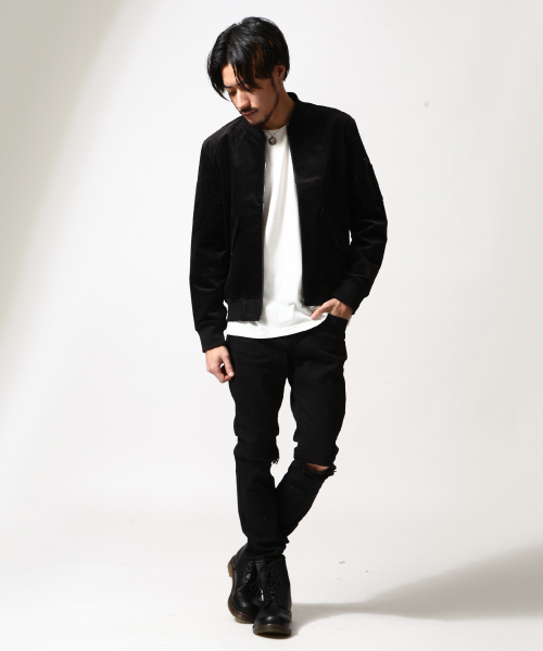 ZIP FIVE(ジップファイブ)の「別珍MA-1(MA-1・メンズ・ブラック/ブルー系その他/グリーン系カモフラージュ・LARGE/MEDIUM)」の4枚目の写真