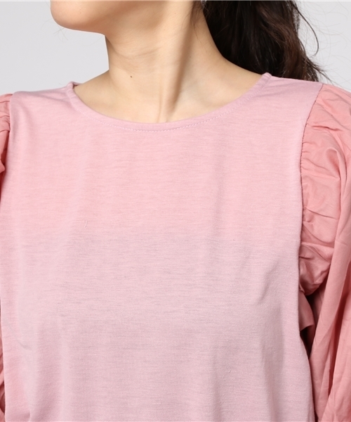 MERLOT(メルロー)の「レースパフスリーブプルオーバー4915(その他トップス・レディース・ピンク/ブラック/オフホワイト/グレー・FREE)」の5枚目の写真