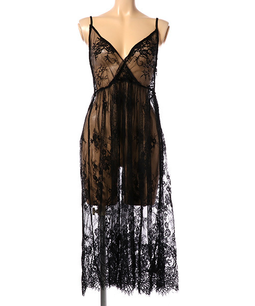 MERLOT(メルロー)の「チュールレースキャミワンピース4986(ワンピース・レディース・ホワイト/ブラック・FREE)」の12枚目の写真