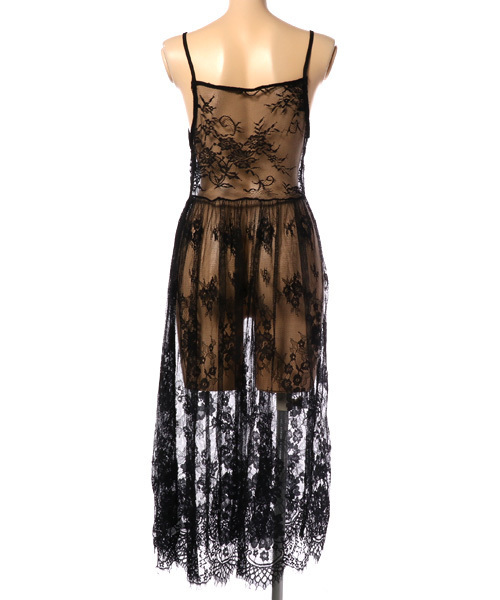 MERLOT(メルロー)の「チュールレースキャミワンピース4986(ワンピース・レディース・ホワイト/ブラック・FREE)」の4枚目の写真