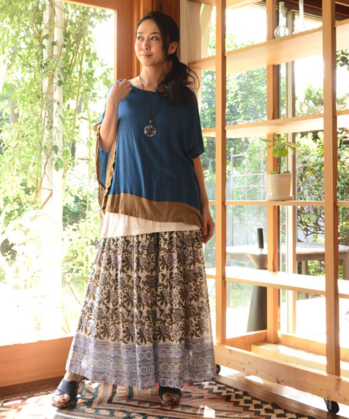 チャイハネ（チャイハネ）の「【チャイハネ】yul ブローナワイドパンツ（その他パンツ・レディース・ブルー/ベージュ/ネイビー/ホワイト・FREE）」の7枚目の写真