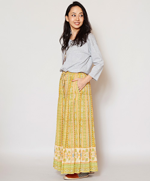 チャイハネ（チャイハネ）の「【チャイハネ】yul ブローナワイドパンツ（その他パンツ・レディース・ブルー/ベージュ/ネイビー/ホワイト・FREE）」の9枚目の写真