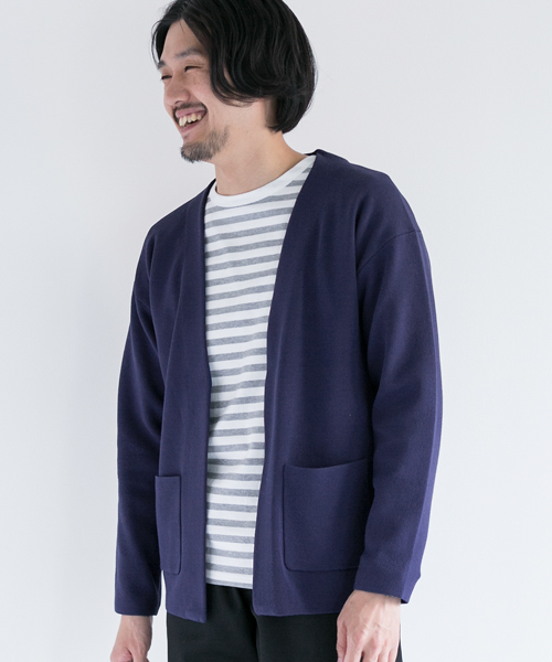 URBAN RESEARCH DOORS MENS（アーバンリサーチ ドアーズ メンズ）の「DOORSMilano Rib NECK Jacket（その他アウター・メンズ・ライトグレー/ベージュ系その他/ネイビー・40/38）」の16枚目の写真