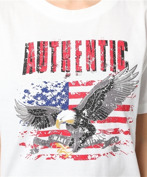 Honeys(ハニーズ)の「プリントTシャツ(Tシャツ/カットソー・レディース・オフホワイト/杢グレー/スミクロ/レッド・M/S/L)」の11枚目の写真