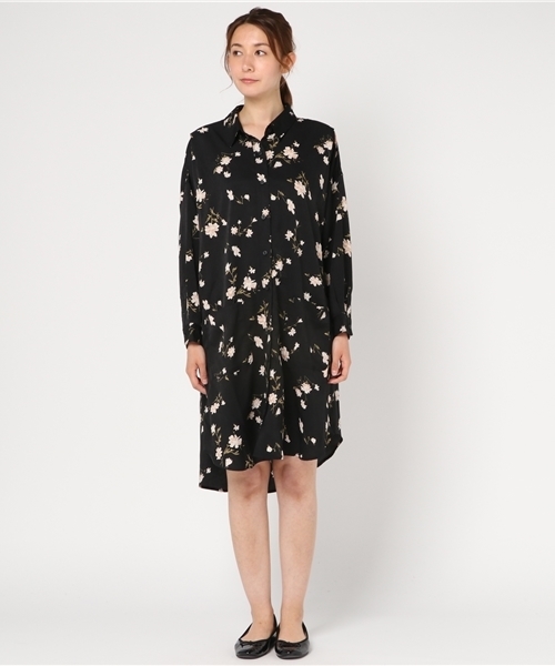 LBC（エルビーシー）の「フラワープリントシャツワンピース（シャツワンピース・レディース・ピンク/ブラック/グレー・LARGE/MEDIUM）」の10枚目の写真