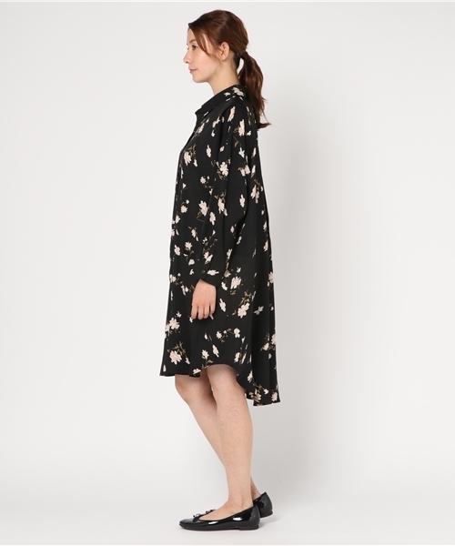 LBC（エルビーシー）の「フラワープリントシャツワンピース（シャツワンピース・レディース・ピンク/ブラック/グレー・LARGE/MEDIUM）」の11枚目の写真