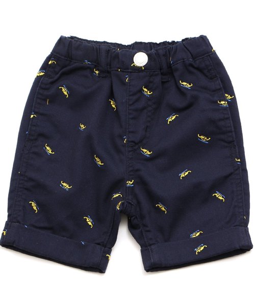 BREEZE（ブリーズ）の「4色2柄半パンツ 5分丈（その他パンツ・キッズ・ネイビー/イエロー/オフホワイト/エメラルド・95/140/100/120/110/130/80/90）」の3枚目の写真