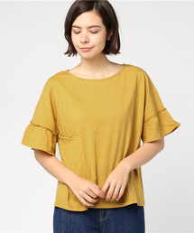 earth music&ecology | ・袖フリルプルオーバー(Tシャツ/カットソー)