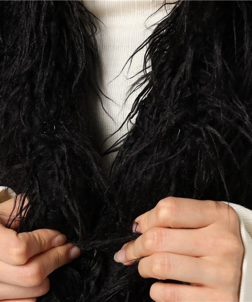 VENCEEXCHANGE(ヴァンスエクスチェンジ)の「フェイクファーロングベスト (その他アウター・レディース・パープル/ブラック/ベージュ/グレー・MEDIUM)」の11枚目の写真