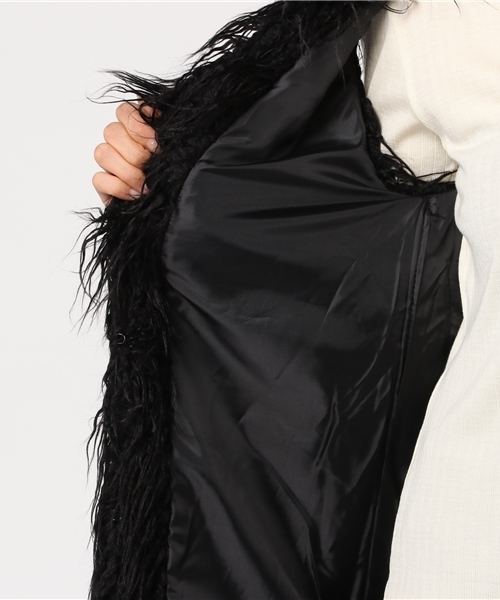 VENCEEXCHANGE(ヴァンスエクスチェンジ)の「フェイクファーロングベスト (その他アウター・レディース・パープル/ブラック/ベージュ/グレー・MEDIUM)」の12枚目の写真