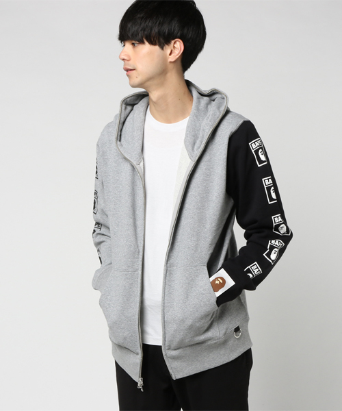 A BATHING APE(アベイシングエイプ)の「BAPE FULL ZIP HOODIE M(パーカー・メンズ・ブルー/オリーブ/グレー/オレンジ・LARGE/MEDIUM/SMALL/XX-LARGE/X-LARGE)」の1枚目の写真