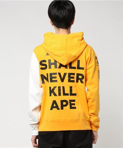 A BATHING APE(アベイシングエイプ)の「BAPE FULL ZIP HOODIE M(パーカー・メンズ・ブルー/オリーブ/グレー/オレンジ・LARGE/MEDIUM/SMALL/XX-LARGE/X-LARGE)」の6枚目の写真