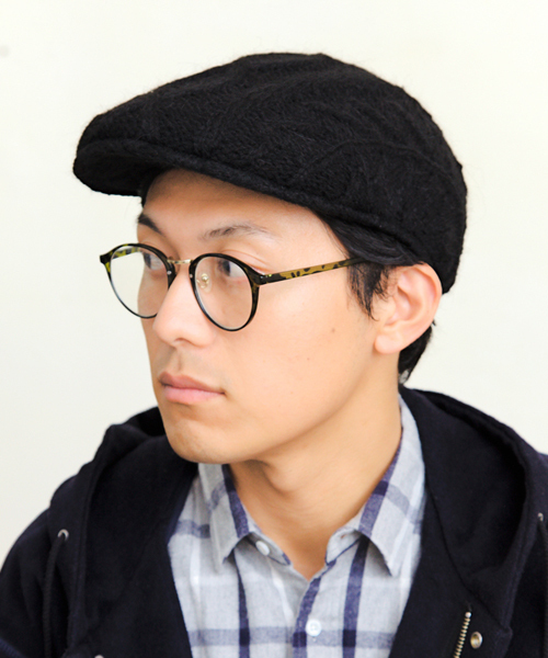 14+(イチヨンプラス)の「ケーブルハンチング(ハンチング/ベレー帽)」|ブラック