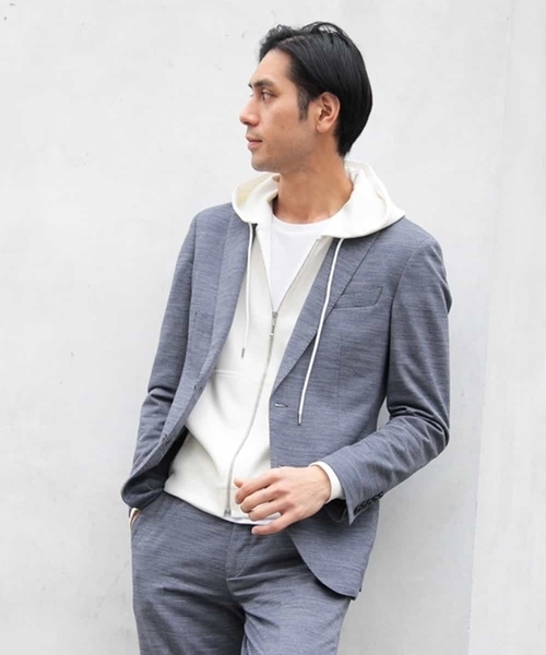 MICHEL KLEIN HOMME (ミッシェルクランオム)の「バランサーキュラー『ナノ撥水』SET-UP JAKET(テーラードジャケット・メンズ・ブルー/ネイビー・X-SMALL/SMALL/MEDIUM/LARGE/X-LARGE/XX-LARGE/L/XXL/XL/M)」の1枚目の写真