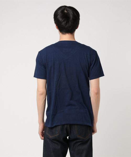HANES(ヘインズ)の「【Hanes/ヘインズ】メンズ ポケット付きVネックTシャツ ヘインズスポーツウェア(Tシャツ/カットソー・メンズ・インディゴブルー/ブルー系その他・LARGE/MEDIUM/SMALL)」の3枚目の写真