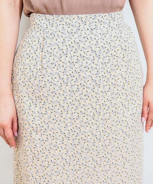 natural couture（ナチュラルクチュール）の「花柄ロングゆるタイトスカート（スカート・レディース・ブラック/ベージュ/ネイビー/ピンク・FREE）」の21枚目の写真