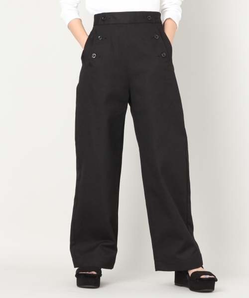 LOWRYS FARM（ローリーズファーム）の「マリンワイドパンツ　803807（その他パンツ・レディース・ブラック/エンジ・MEDIUM/LARGE）」の2枚目の写真