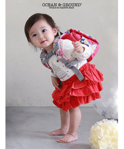 Ocean&Ground（オーシャン&グラウンド）の「BABY　DAYPACK　HAPPY　DAY（バックパック/リュック・キッズ・ブラック/ピンク/ブルー・S）」の10枚目の写真