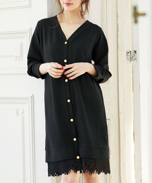 GeeRA(ジーラ)の「3WAYニットソーワンピース(ワンピース・レディース・ブラック/グレー/ボルドー・SMALL/LARGE/MEDIUM/X-LARGE)」の2枚目の写真