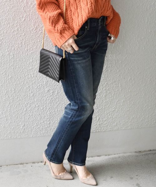 SHIPS（シップス）の「テーパードデニム◇（デニムパンツ・レディース・ネイビー・92/93/94/95）」の9枚目の写真