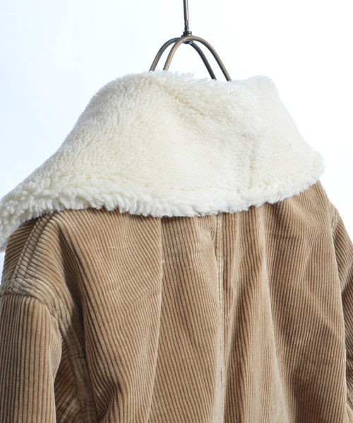 NYUZELESS(ニューズレス)の「【NYUZELESS】CORDUROY COVER ALL DOWN JACKET WITH DOWN LINER(カバーオール・メンズ・ブラック/ベージュ・1/2)」の13枚目の写真