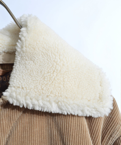 NYUZELESS(ニューズレス)の「【NYUZELESS】CORDUROY COVER ALL DOWN JACKET WITH DOWN LINER(カバーオール・メンズ・ブラック/ベージュ・1/2)」の5枚目の写真