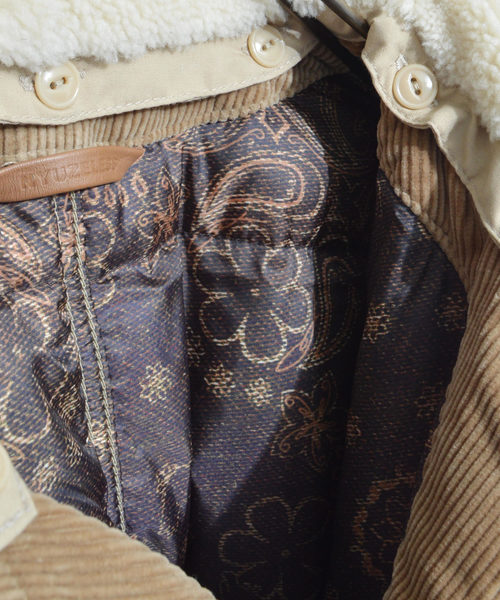 NYUZELESS(ニューズレス)の「【NYUZELESS】CORDUROY COVER ALL DOWN JACKET WITH DOWN LINER(カバーオール・メンズ・ブラック/ベージュ・1/2)」の18枚目の写真