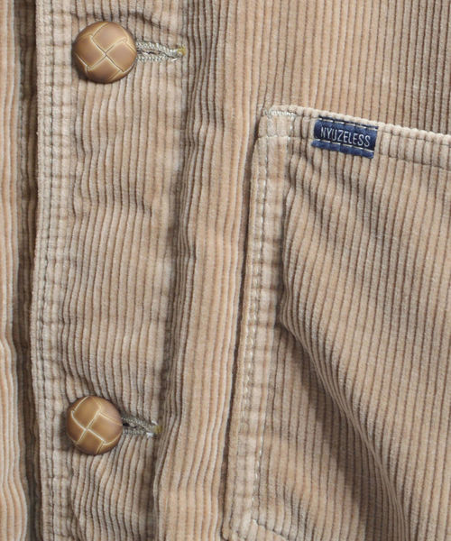 NYUZELESS(ニューズレス)の「【NYUZELESS】CORDUROY COVER ALL DOWN JACKET WITH DOWN LINER(カバーオール・メンズ・ブラック/ベージュ・1/2)」の10枚目の写真