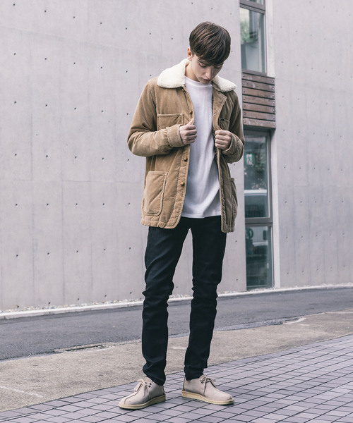 NYUZELESS(ニューズレス)の「【NYUZELESS】CORDUROY COVER ALL DOWN JACKET WITH DOWN LINER(カバーオール・メンズ・ブラック/ベージュ・1/2)」の22枚目の写真