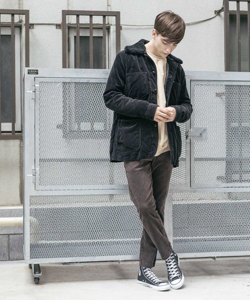 NYUZELESS(ニューズレス)の「【NYUZELESS】CORDUROY COVER ALL DOWN JACKET WITH DOWN LINER(カバーオール・メンズ・ブラック/ベージュ・1/2)」の19枚目の写真