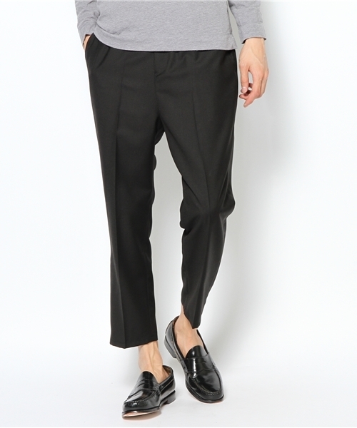 And A（アンドエー）の「CROPPEDイージーSLACKS（スラックス・メンズ・ブラック/ブルー・42/44）」の2枚目の写真