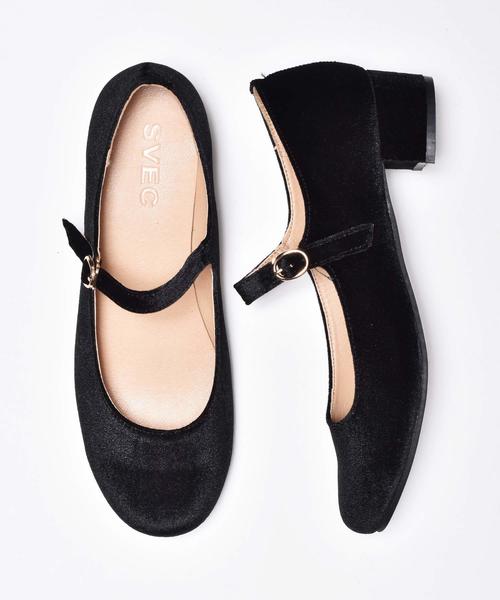 SVEC（シュベック）の「メリージェーン  Mary Jane / ストラップ パンプス（パンプス・レディース・ブラック/ブラック系その他2/ブラック系その他/レッド/ベージュ/ブラウン系その他/ブラック系その他3/ベージュ系その他/ホワイト/シルバー・39/38/35/36/37/40）」の5枚目の写真